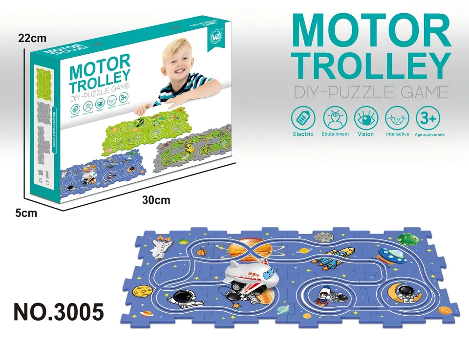 Space-Themed Jigsaw Puzzle, 9 Pieces Color Box wholesale from Qili Toys