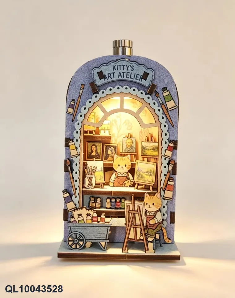 Wooden Puzzle Kitten's Studio - Refrigerator Magnet Bagged Pack wholesale from Qili Toys