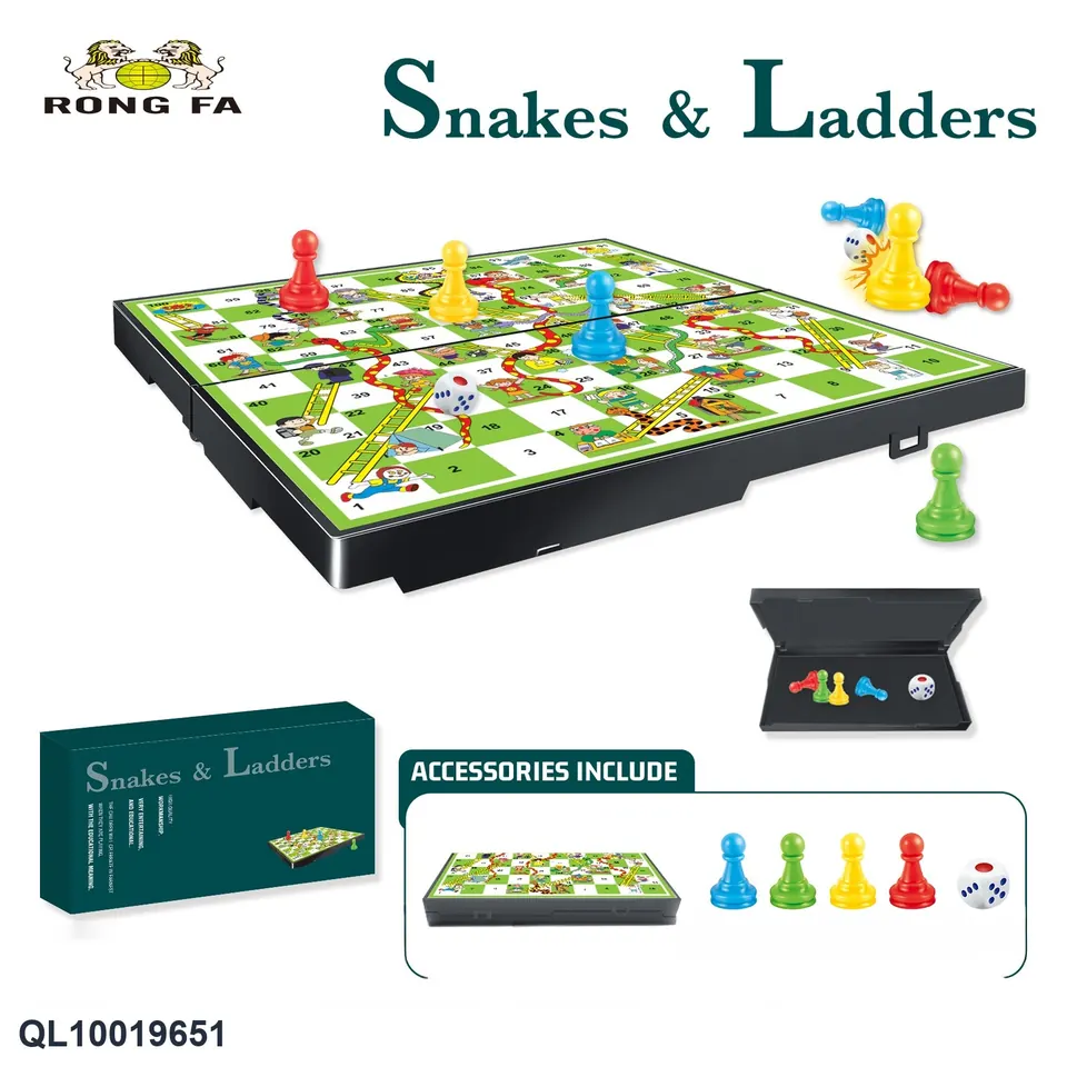 Folding Box Snakes And Ladders (no. 4) Color Box wholesale from Qili Toys