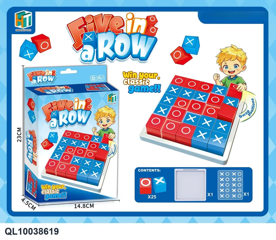 Gomoku Five-in-a-Row Board Game Color Box wholesale from Qili Toys