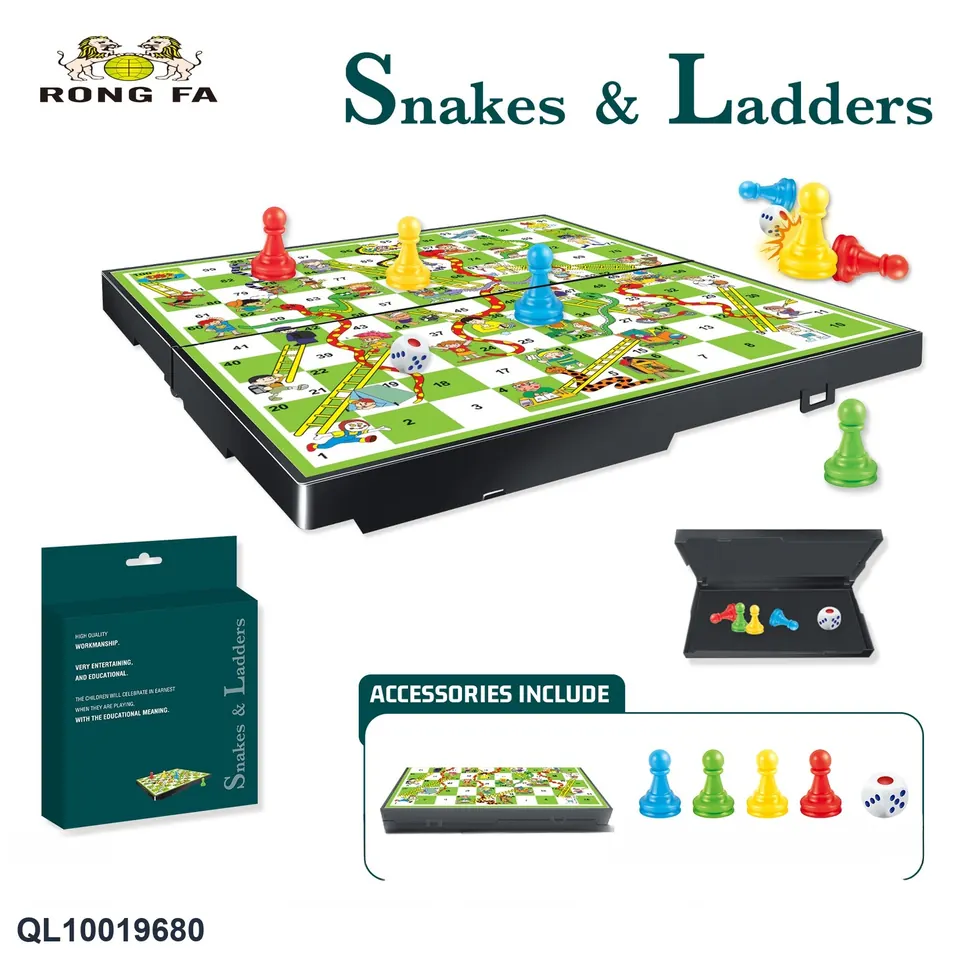 Small Folding Box Snakes And Ladders Chess Color Box wholesale from Qili Toys