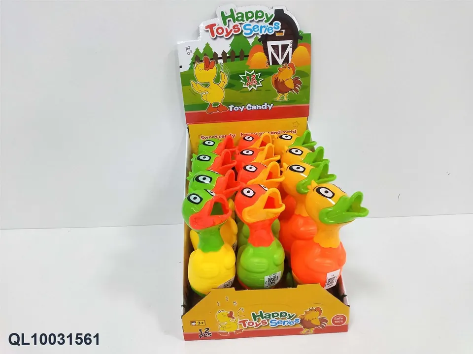 (set of 12 "screaming duck" toys - price for the entire set, these are novelty duck toys designed to make a loud, startling noise. they are intended as stress-relieving or prank toys) Display Box wholesale from Qili Toys