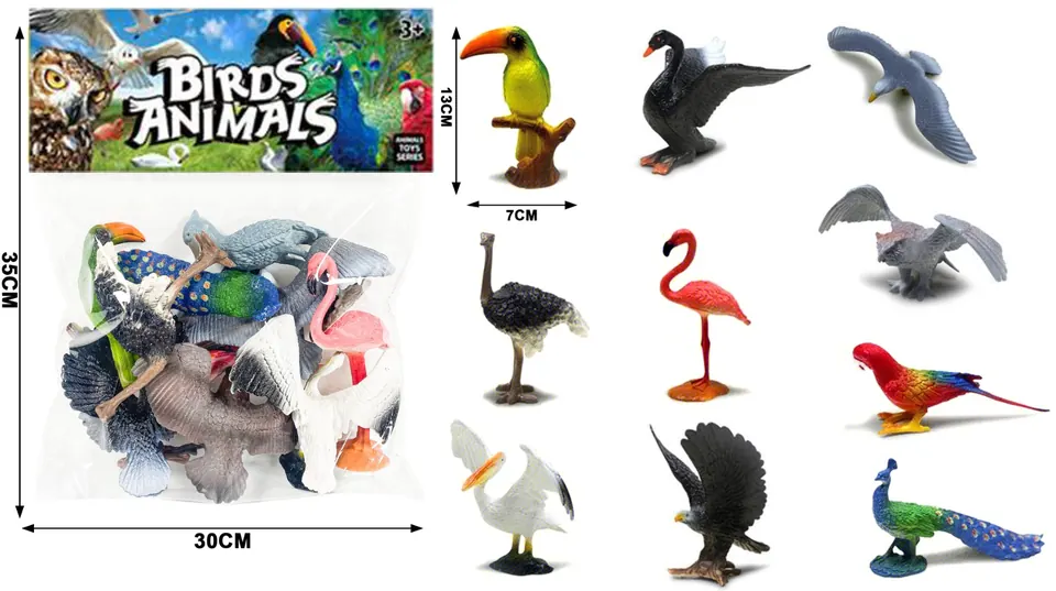 10 Birds PVC Header Bag wholesale from Qili Toys