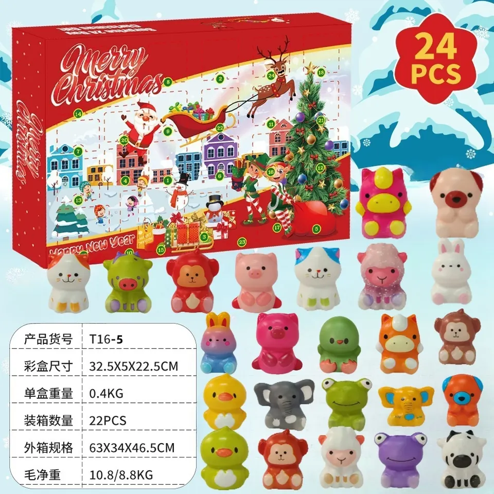 24-Piece Christmas Slow-Release Blind Box Color Box wholesale from Qili Toys