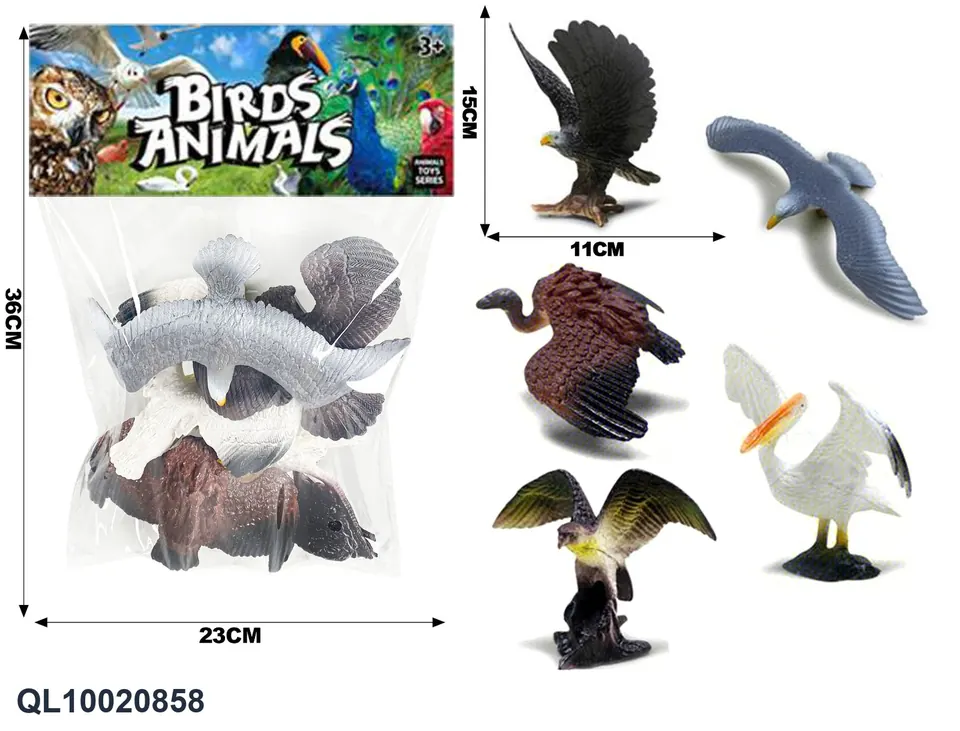 5 Birds PVC Header Bag wholesale from Qili Toys