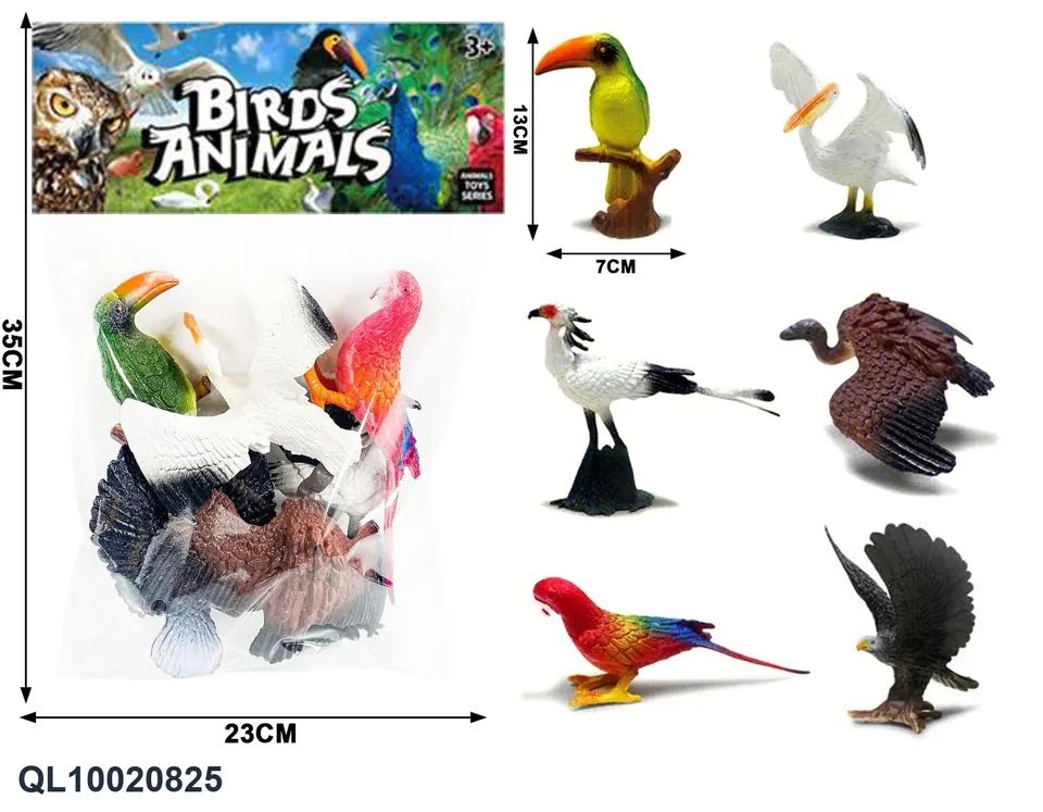 6 Birds PVC Header Bag wholesale from Qili Toys