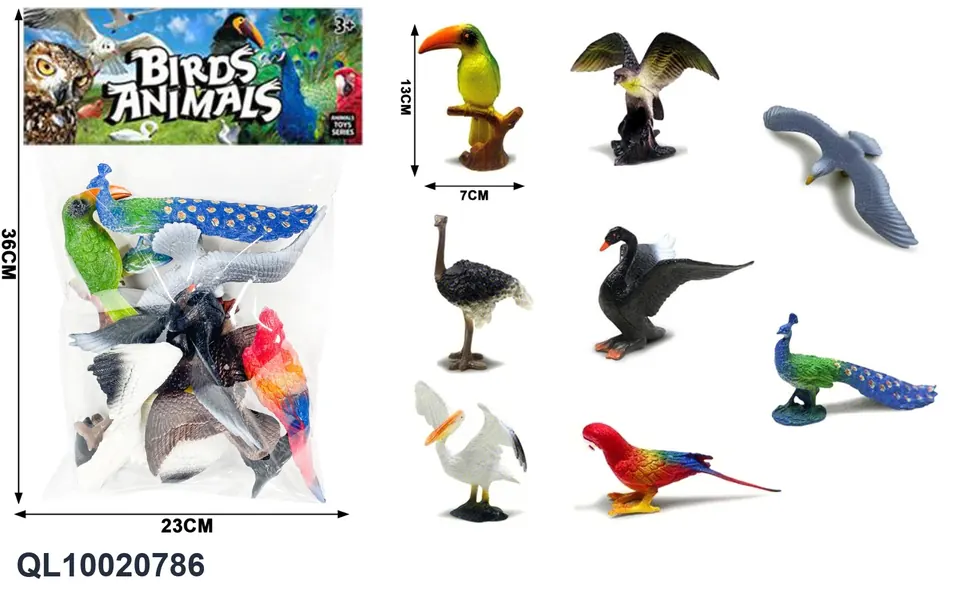8 Birds PVC Header Bag wholesale from Qili Toys