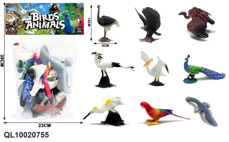9 Birds PVC Header Bag wholesale from Qili Toys