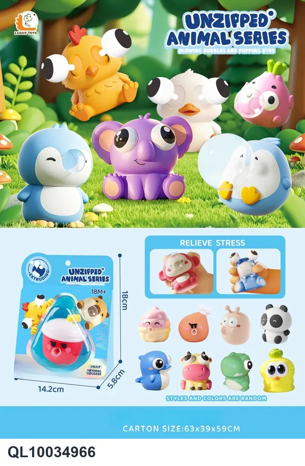 Blow Bubbles To Relieve Stress With Cute Animals Series Boxed wholesale from Qili Toys