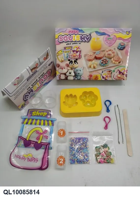 DIY Squishy: Soft Molding Clay (cake-shaped), Assorted Colors, In A Box Color Box wholesale from Qili Toys
