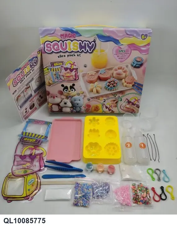 DIY Squishy Squeeze Toy: Soft Gel (3 different cake-shaped designs mixed) - Comes In A Colored Box. Color Box wholesale from Qili Toys