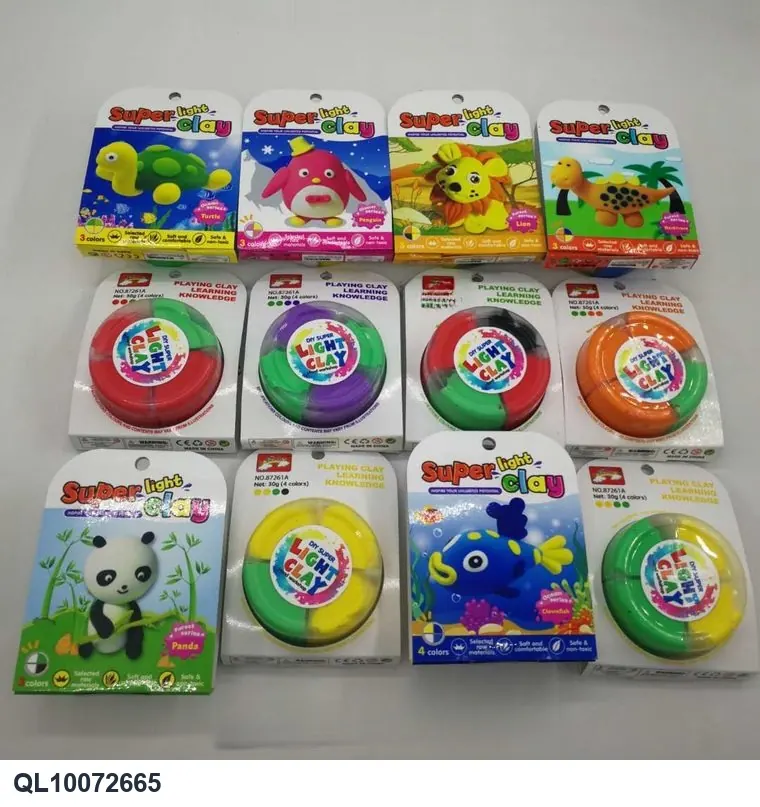 Four-Piece DIY Clay Set, 40G Each, 12 Animal-Themed Pendants (packaged in a can) Hang Board wholesale from Qili Toys