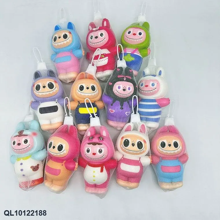 PU Rabbit Squishy Squeeze Toy Mesh Bag wholesale from Qili Toys
