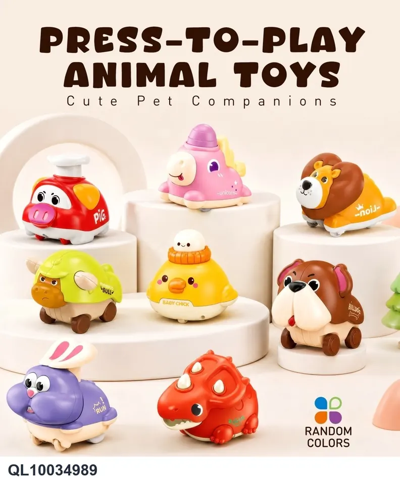 Press Animal + Keychain (random color) OPP Bag wholesale from Qili Toys