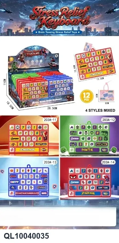 Press Keyboard (without light) Display Box wholesale from Qili Toys