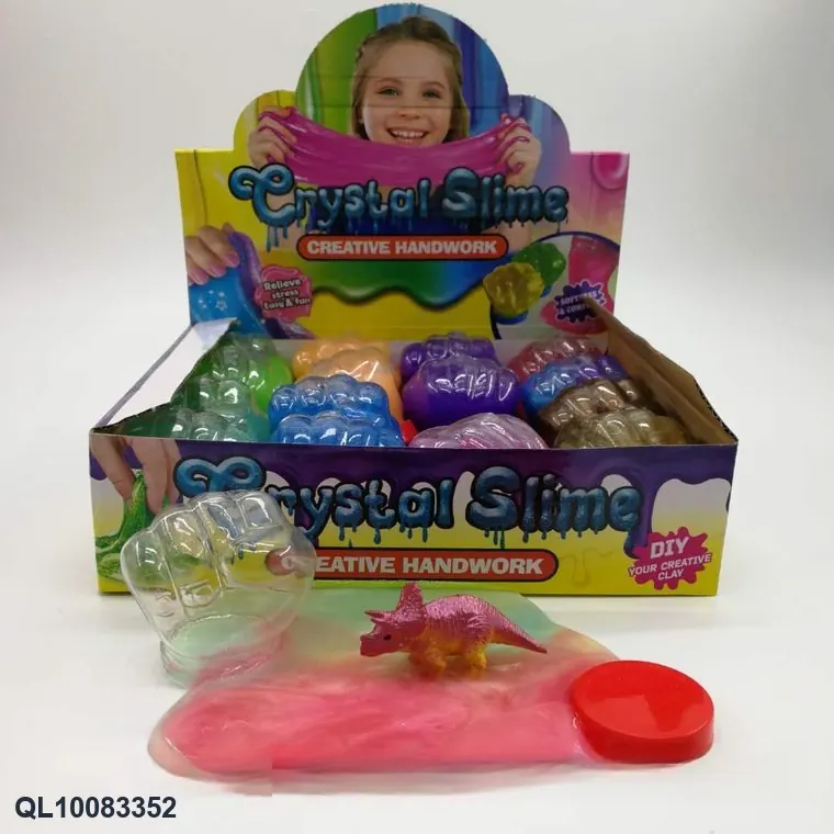 Slime Fist: 60G Of Colorful Slime Dough + A Box Of 12 Dinosaur-Themed Containers Color Box wholesale from Qili Toys