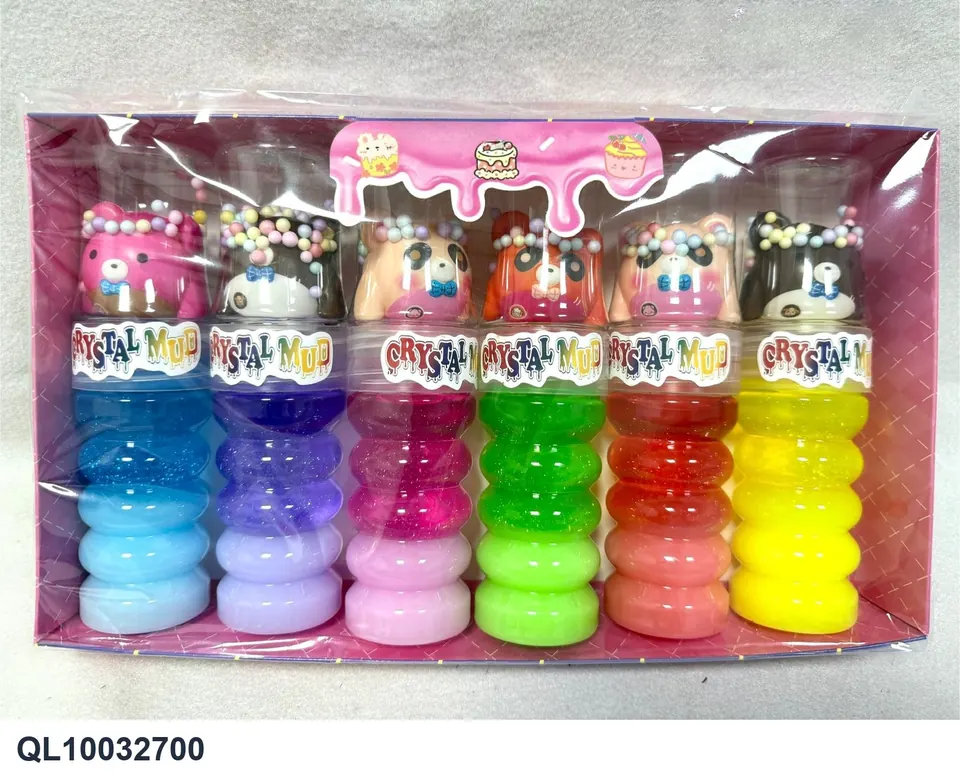 Slow-Rebound Slime Display Case, 6 Bottles Display Box wholesale from Qili Toys