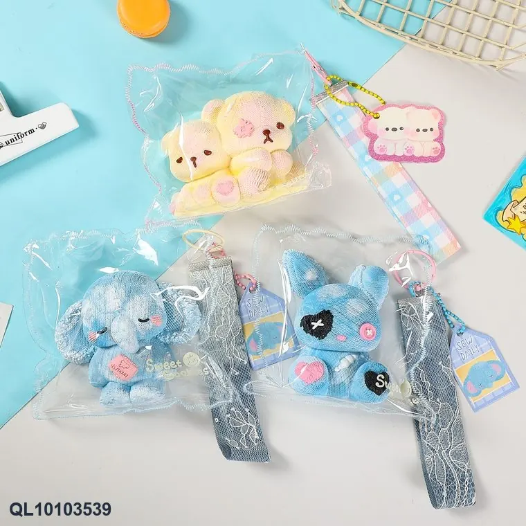 "Squishy Squeeze Toy" Handmade Patchwork Bear Image Of Display Case wholesale from Qili Toys