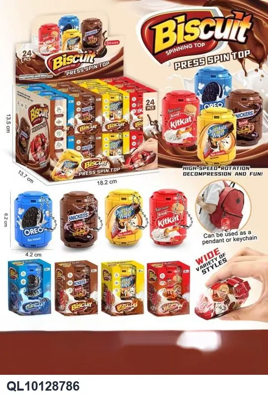 Stress Relief, Unique And Interesting Toys, Oreo Spinning Gyroscope Ball Display Box wholesale from Qili Toys