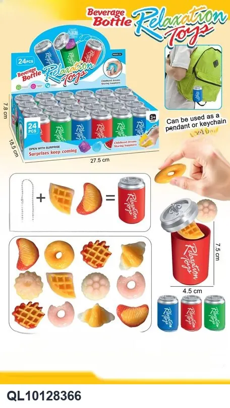 Stress-Relieving Squishy Squeeze Toy, Novelty Food Blind Bag/Box Display Box wholesale from Qili Toys
