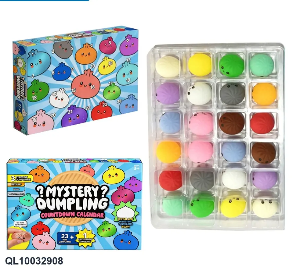 Stress-Relieving, Slow-Rebound Toy Dumpling-Shaped Stress Ball Fun Calendar Blind Box Color Box wholesale from Qili Toys