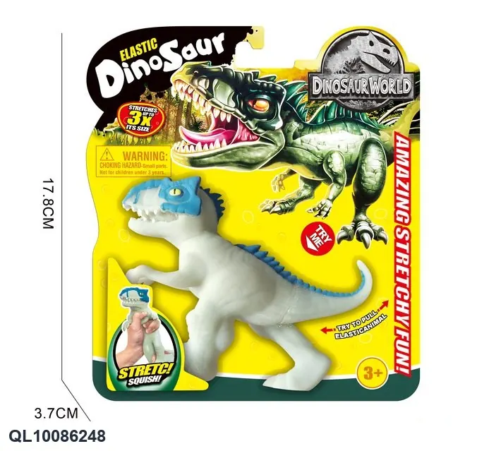 TPRTyrannosaurus Rex Stretching And Deformation (internal filling with quartz sand) Card Pack (single piece) Cardboard Packaging wholesale from Qili Toys