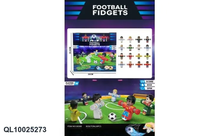 Tabletop Decompression Soccer Series - 2 Players, 2 Balls With Goals & Mat Window Box wholesale from Qili Toys