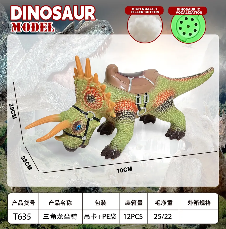 Triceratops (mount) PE Bag+Elevator wholesale from Qili Toys