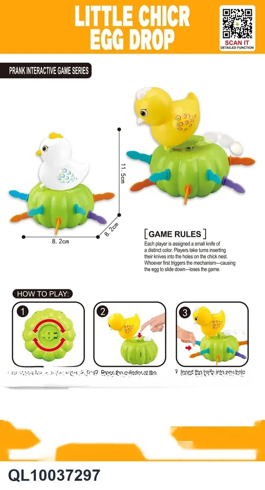Tricky Little Cute Chicken Lays Eggs OPP Bag wholesale from Qili Toys