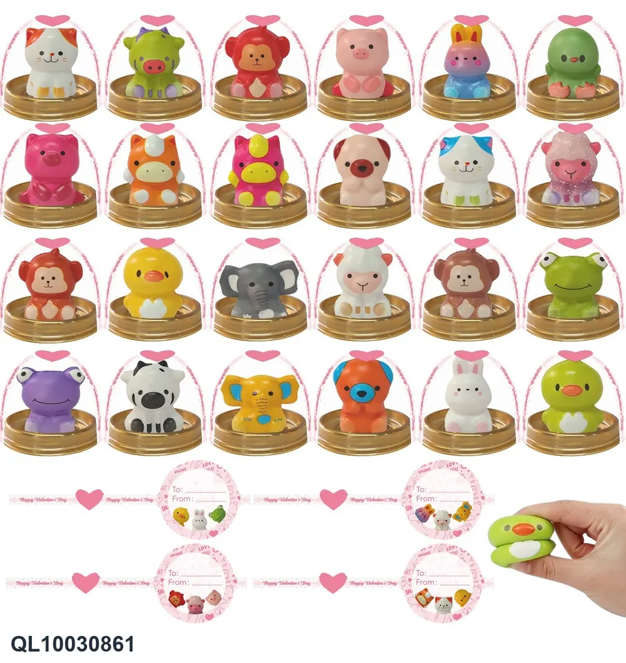 Valentine's Day Gift: Slow-Rebound Animal Toys Color Box wholesale from Qili Toys