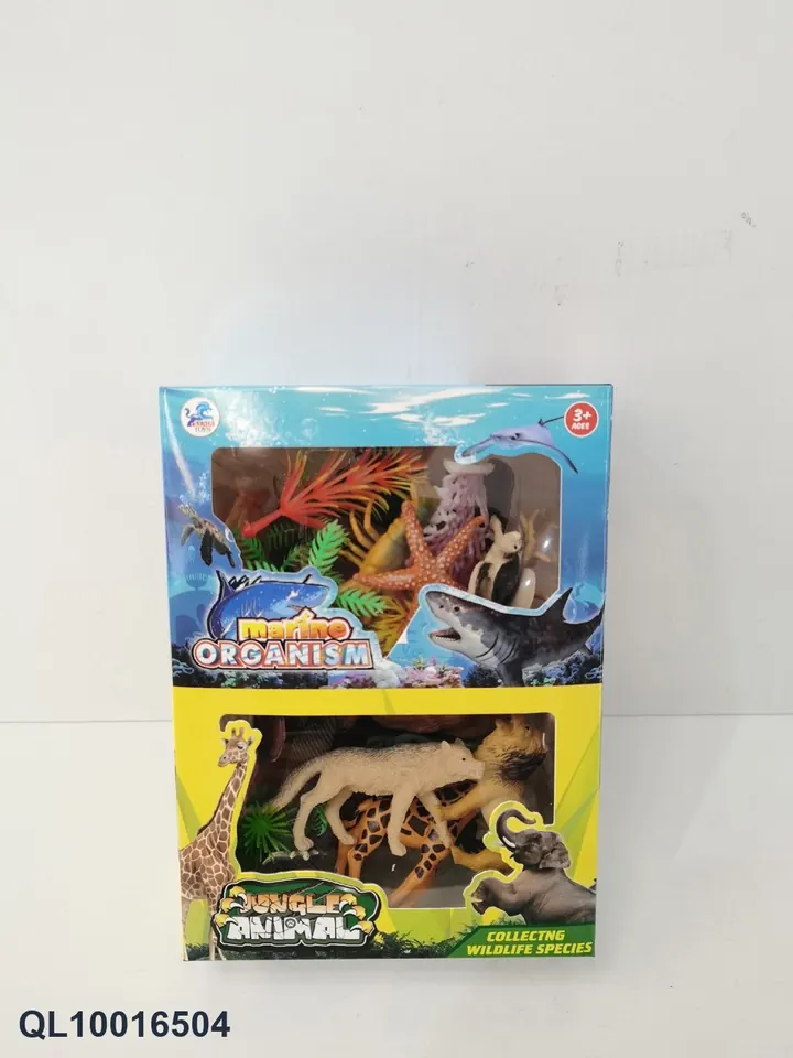 7 Animals + 6 Oceans + Accessories (4 types mixed) Color Box wholesale from Qili Toys