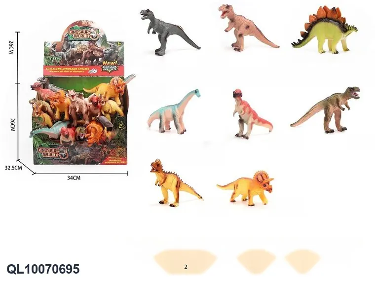 8 Small Dinosaur Mixes Display Box wholesale from Qili Toys