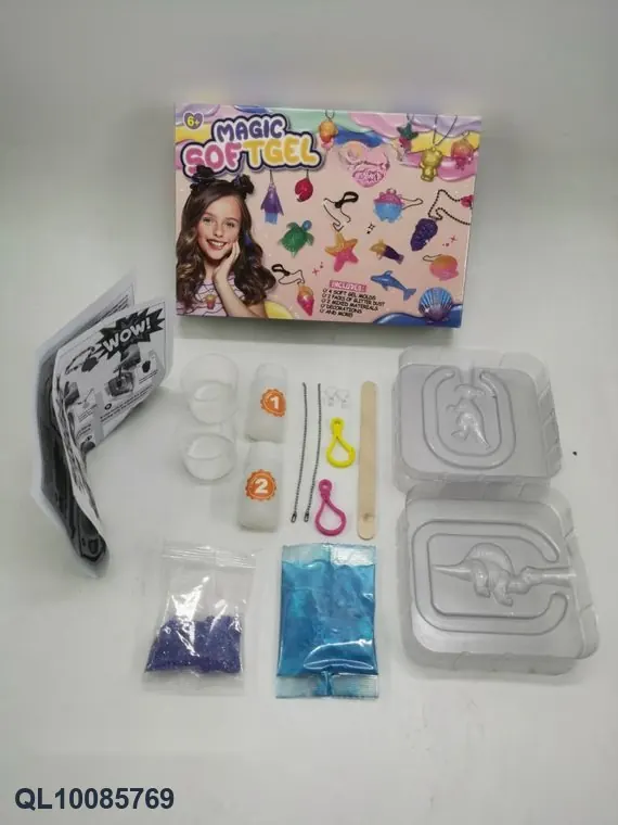 DIY Hard Gel 3D Soft Gel Modeling Clay (dinosaur series, 4 sets mixed) - Comes In A Colored Box. Color Box wholesale from Qili Toys