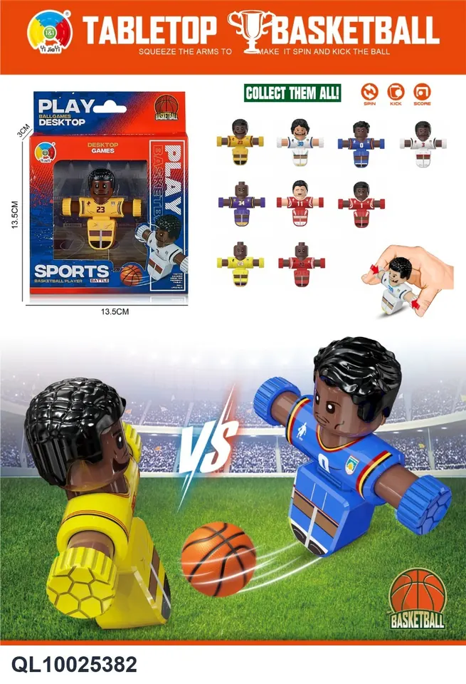 <Desktop Game Decompression Basketball Series> 1 Athlete Window Box Packaging 9 Mixed Packs Window Box wholesale from Qili Toys