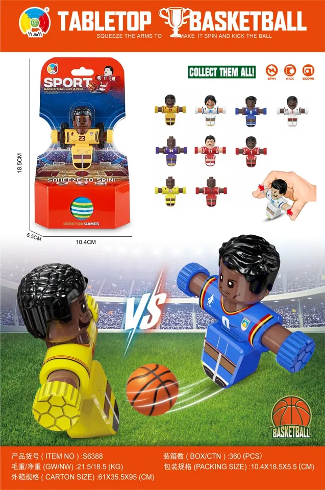 <Desktop Game Decompression Basketball Series> 1 Player With 1 Ball Chuck Box Packaging 9 Mixed Packages Tie Board wholesale from Qili Toys
