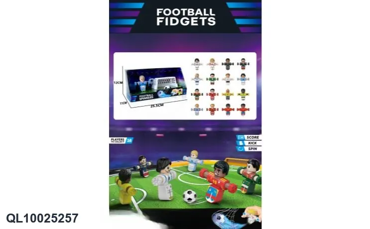 <Desktop Game Decompression Football Series> 1 Player With 1 Ball And 1 Goal Display Box Packaging 14 Mixed Packages Display Box wholesale from Qili Toys