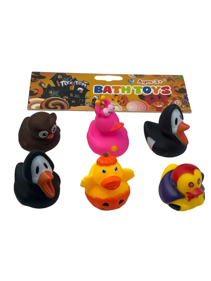 Halloween-Themed Plastic Duck Figurines Super-Transparent PVC Card Holder wholesale from Qili Toys