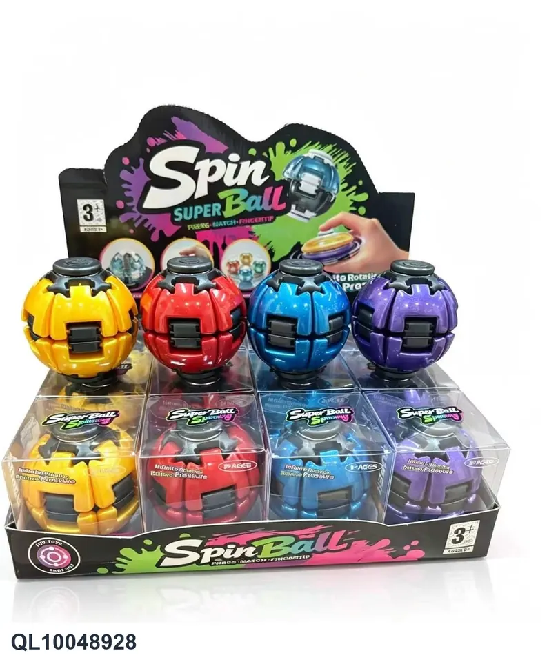 Metallic Press Rotating Ball Display Box wholesale from Qili Toys