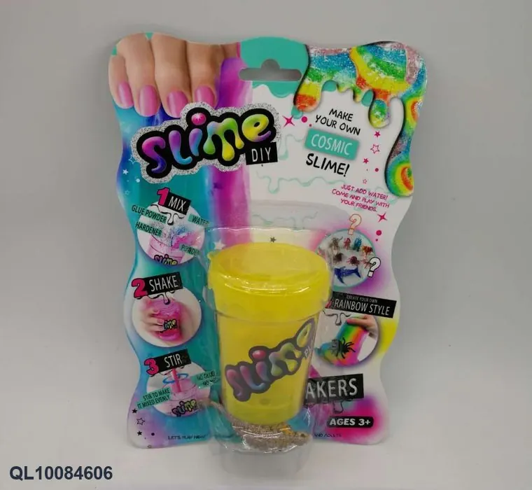 Slime DIY Kit: Includes Slime, Glitter, And Dinosaur Animal Card Pieces (single bottle) Corrugated Cardboard wholesale from Qili Toys