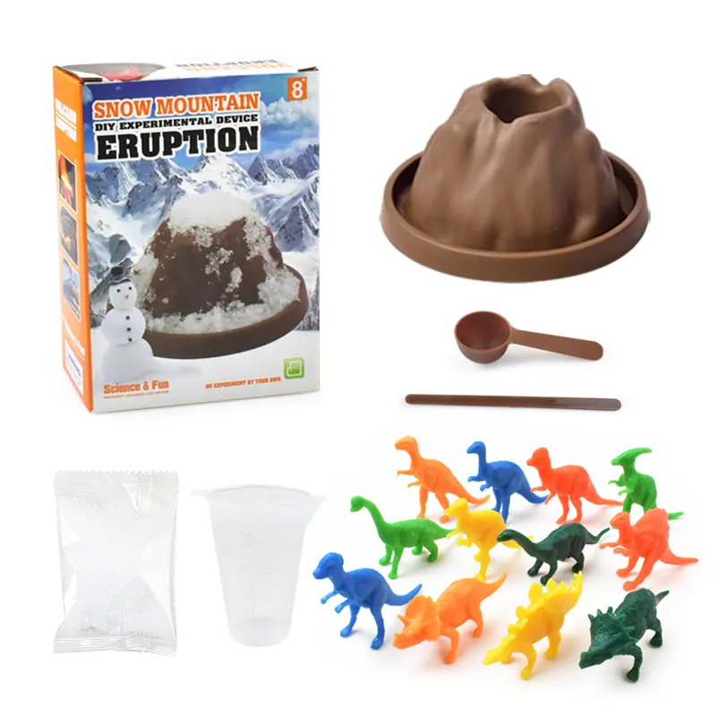 "Small Snow Mountain Experiment With Dinosaurs" Color Box wholesale from Qili Toys