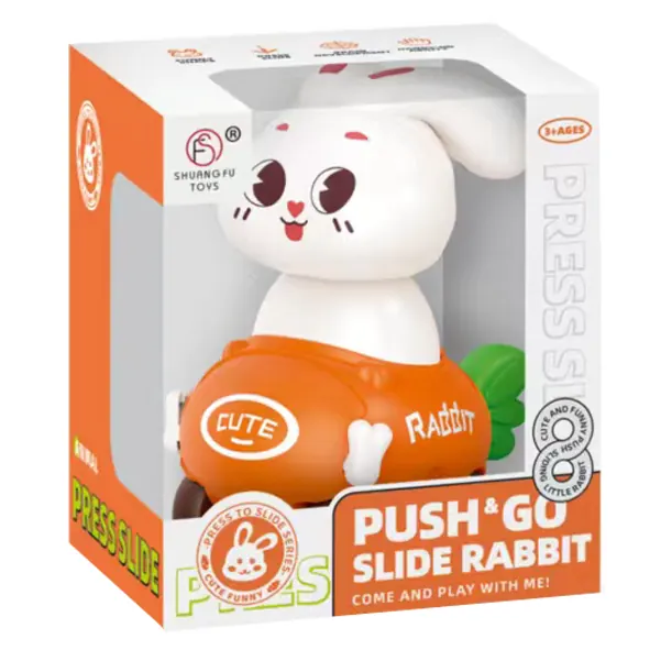 Squeeze The White Rabbits (four colors: orange, yellow, blue, red) (Chinese Version) Window-Shaped Gift Box (single piece) wholesale from Qili Toys