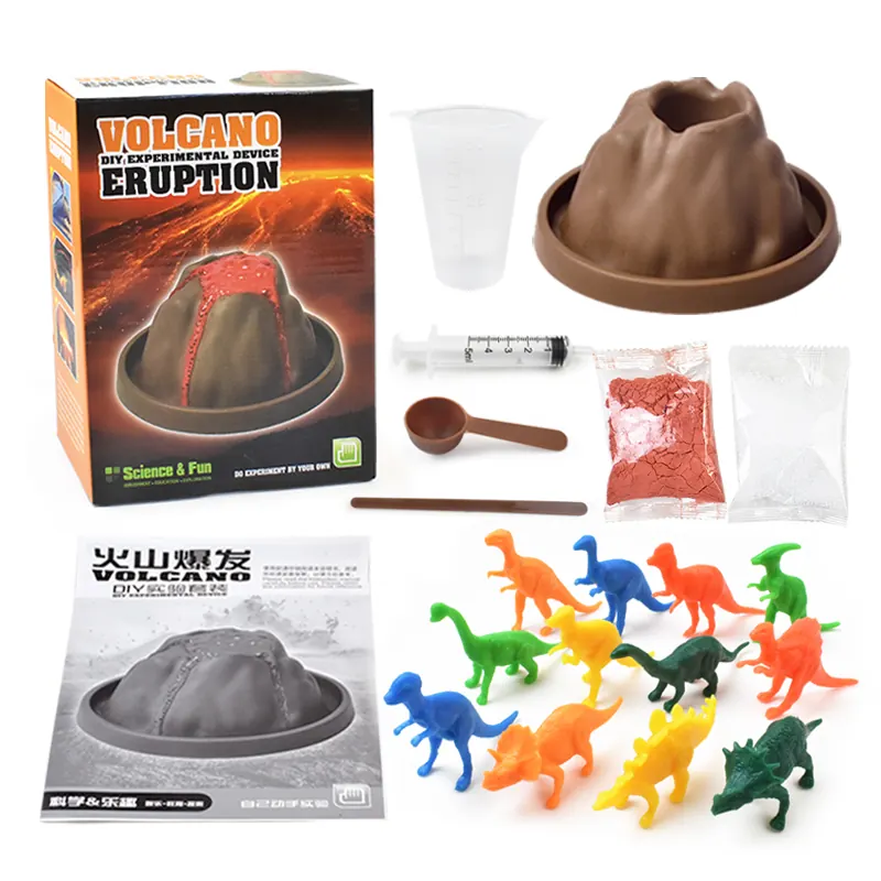 Volcanic Eruptions And Dinosaurs Color Box wholesale from Qili Toys