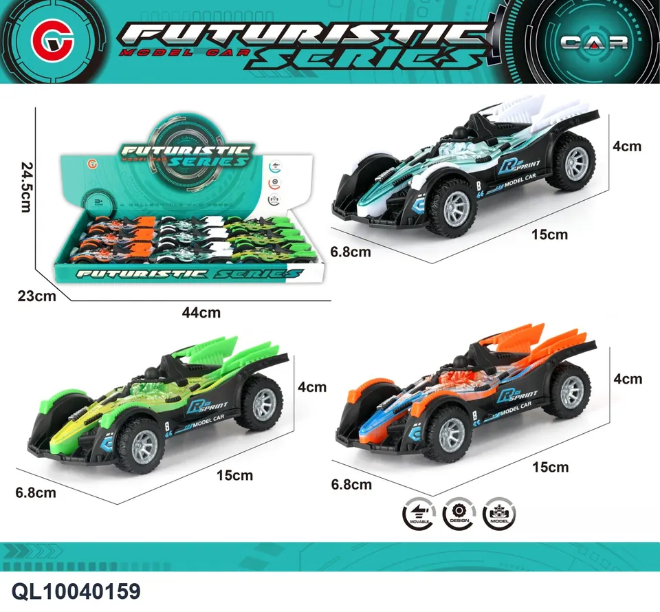 (1:32) 9 Pieces Of Small-Sized Jai Alai Concept F1 Formula Cars Display Box wholesale from Qili Toys