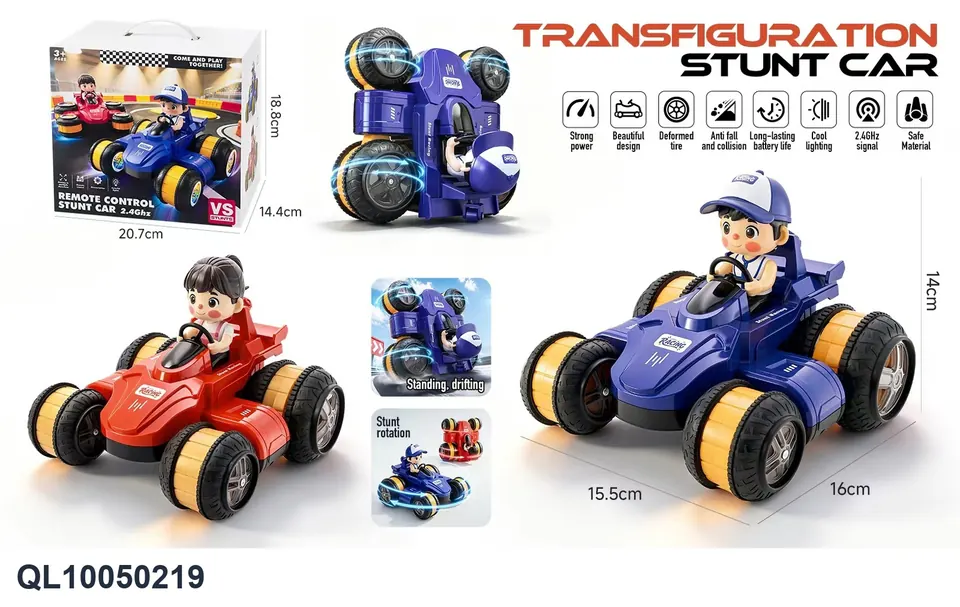 (battery not included, tumbling stunt remote control car) Color Box wholesale from Qili Toys