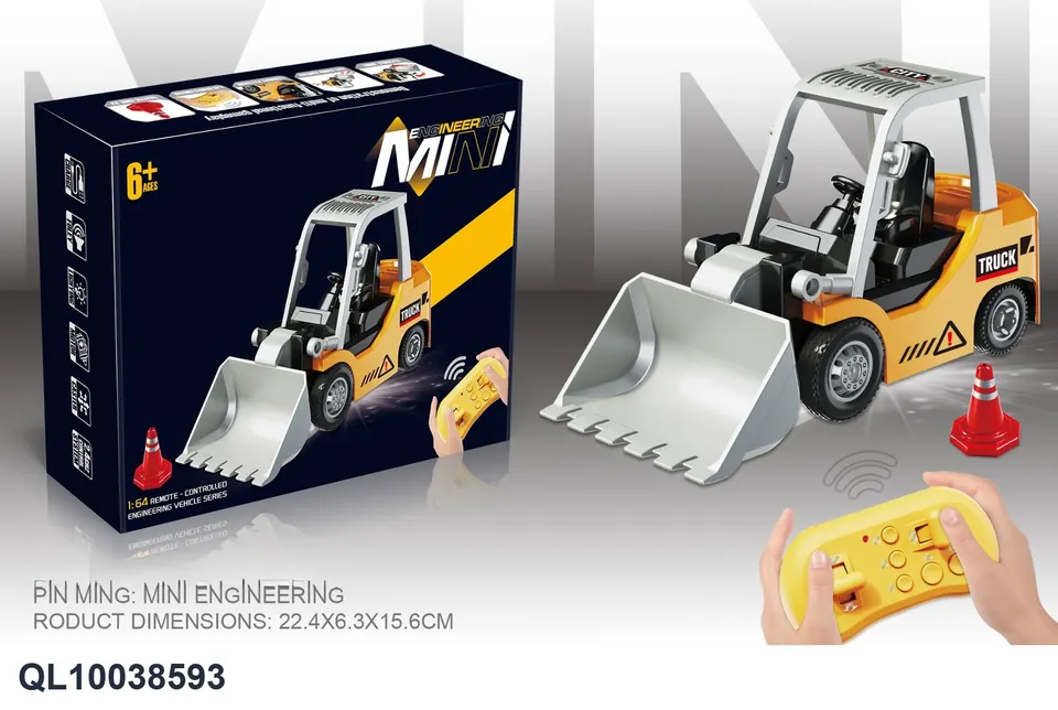 (electricity included) 1:64 Mini Remote Control Alloy Bulldozer Color Box wholesale from Qili Toys