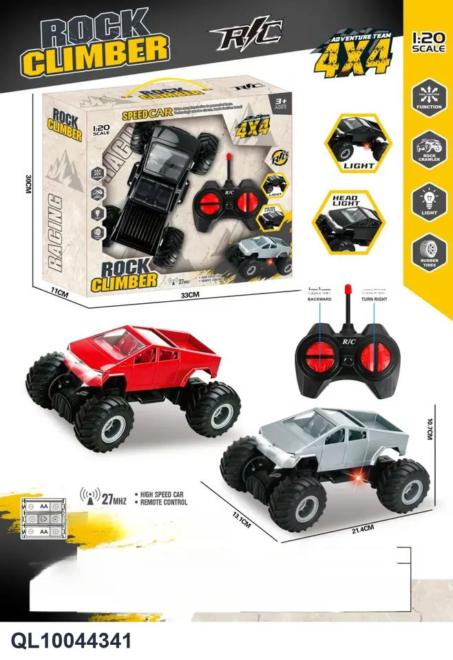 (electricity not included) 4 Passband Lighting Simulation Tesla Off-Road Remote Control Car Window Box wholesale from Qili Toys