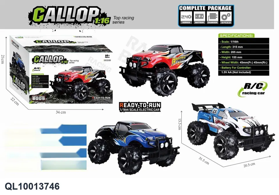 1: 162.4G Remote Control Racing Car (electricity included) Color Box wholesale from Qili Toys