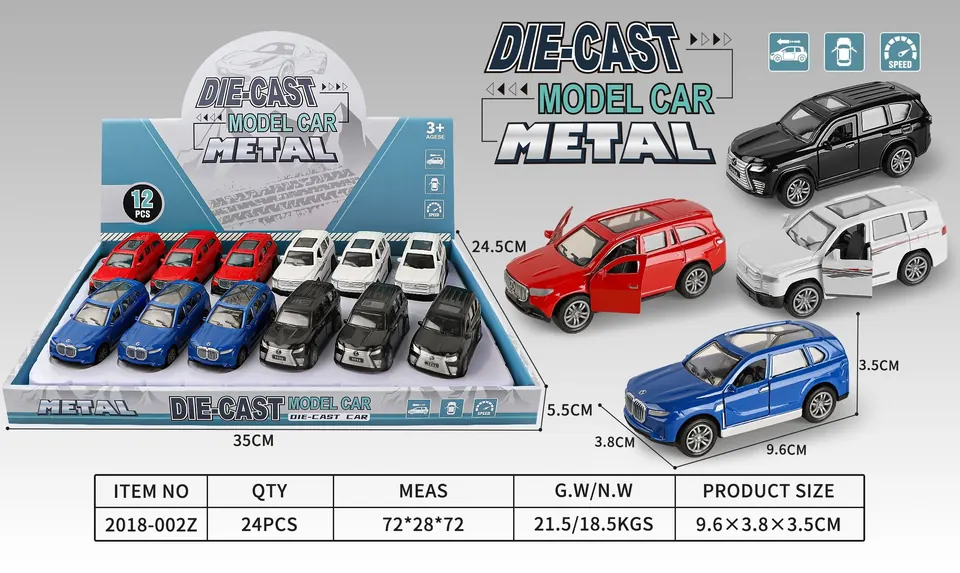 1: 43 BMW X7 SUV (12 pcs whole box price) Display Box wholesale from Qili Toys