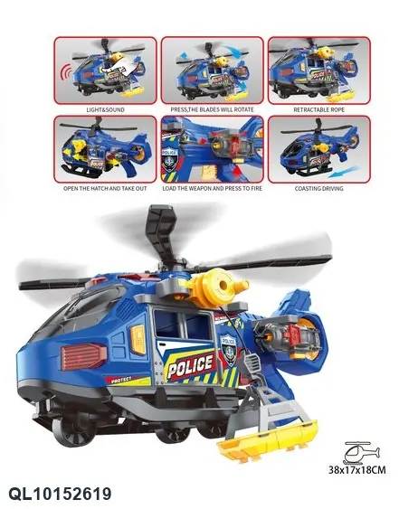 1:10 Gliding Airplane - Blue Display Box wholesale from Qili Toys