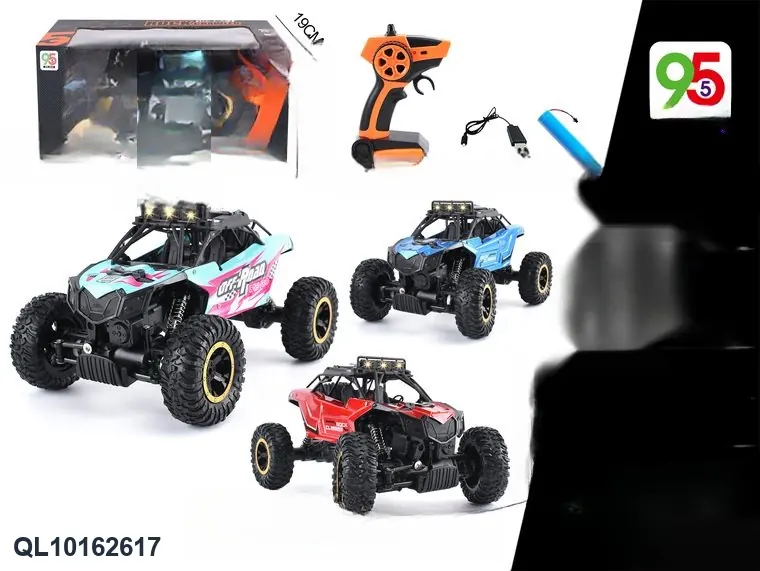 1:14 4WD Alloy Off-Road Climbing Remote Control Car With LED Lights (includes battery) Window Box wholesale from Qili Toys